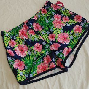 GIRLS FLORAL FRENCH TERRY SHORT